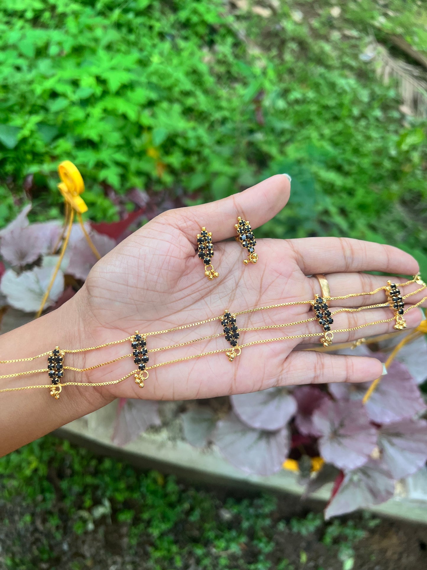 Premium gold plated 3layer choker set product code 98