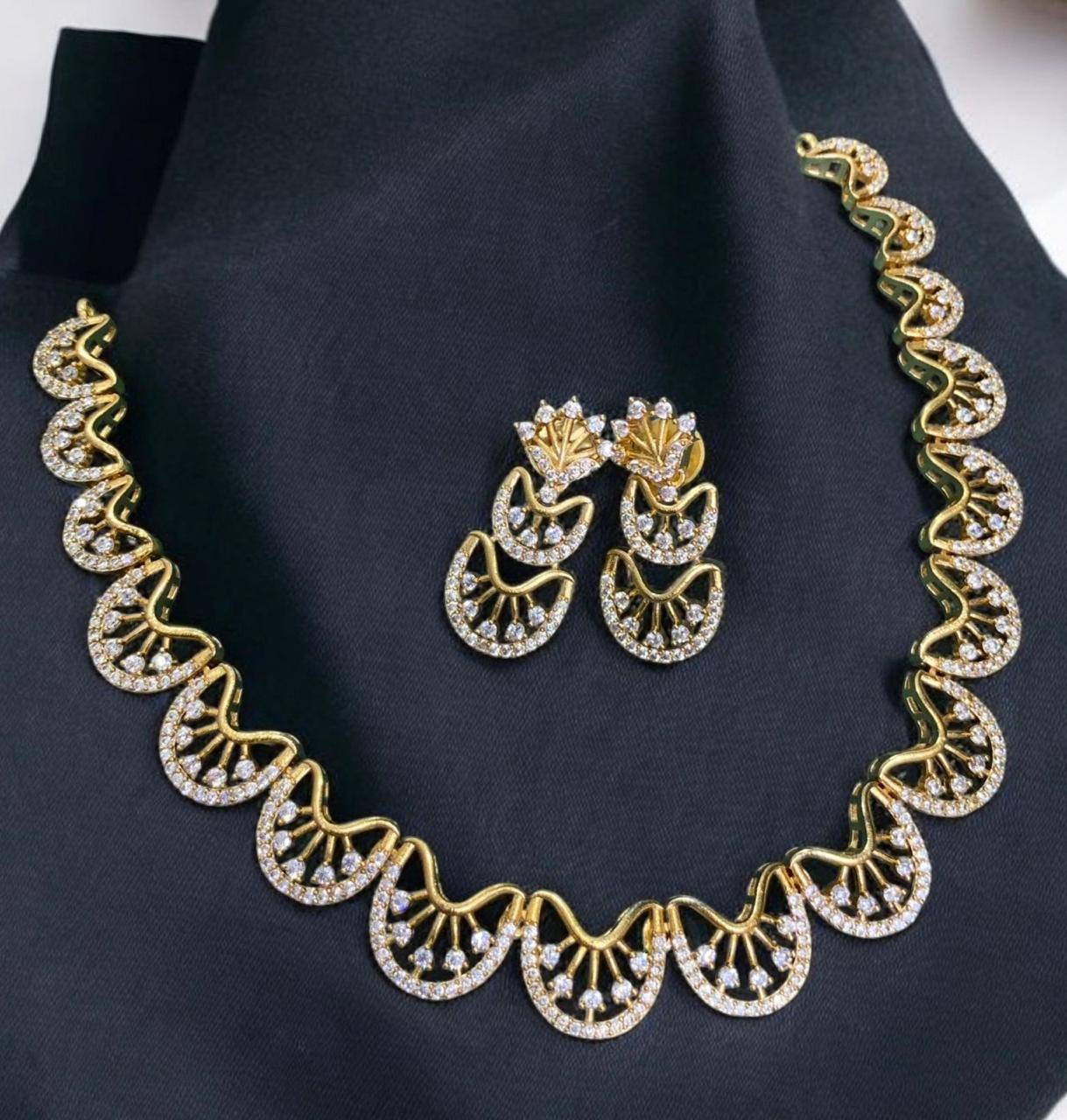 Premium daimond finish ad necklace