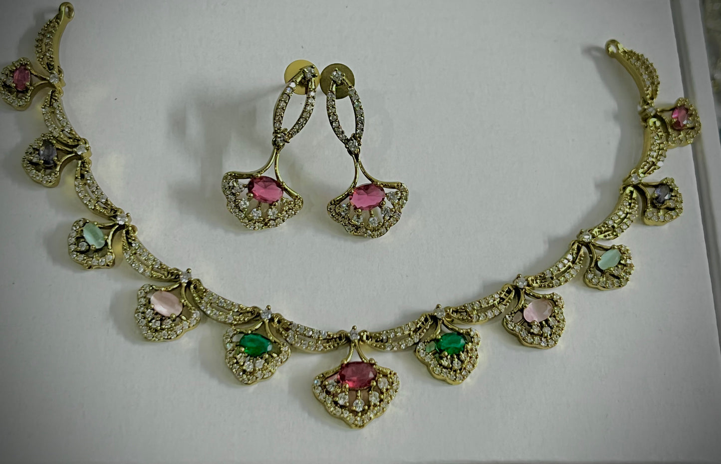 Premium daimond uncut necklace product code 1205