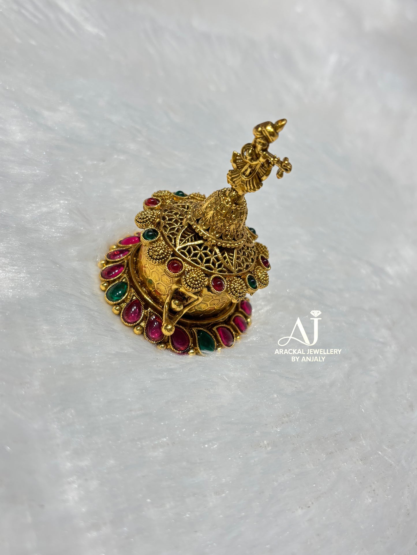 Premium Antique gold sindoor /kum kum box product code S1