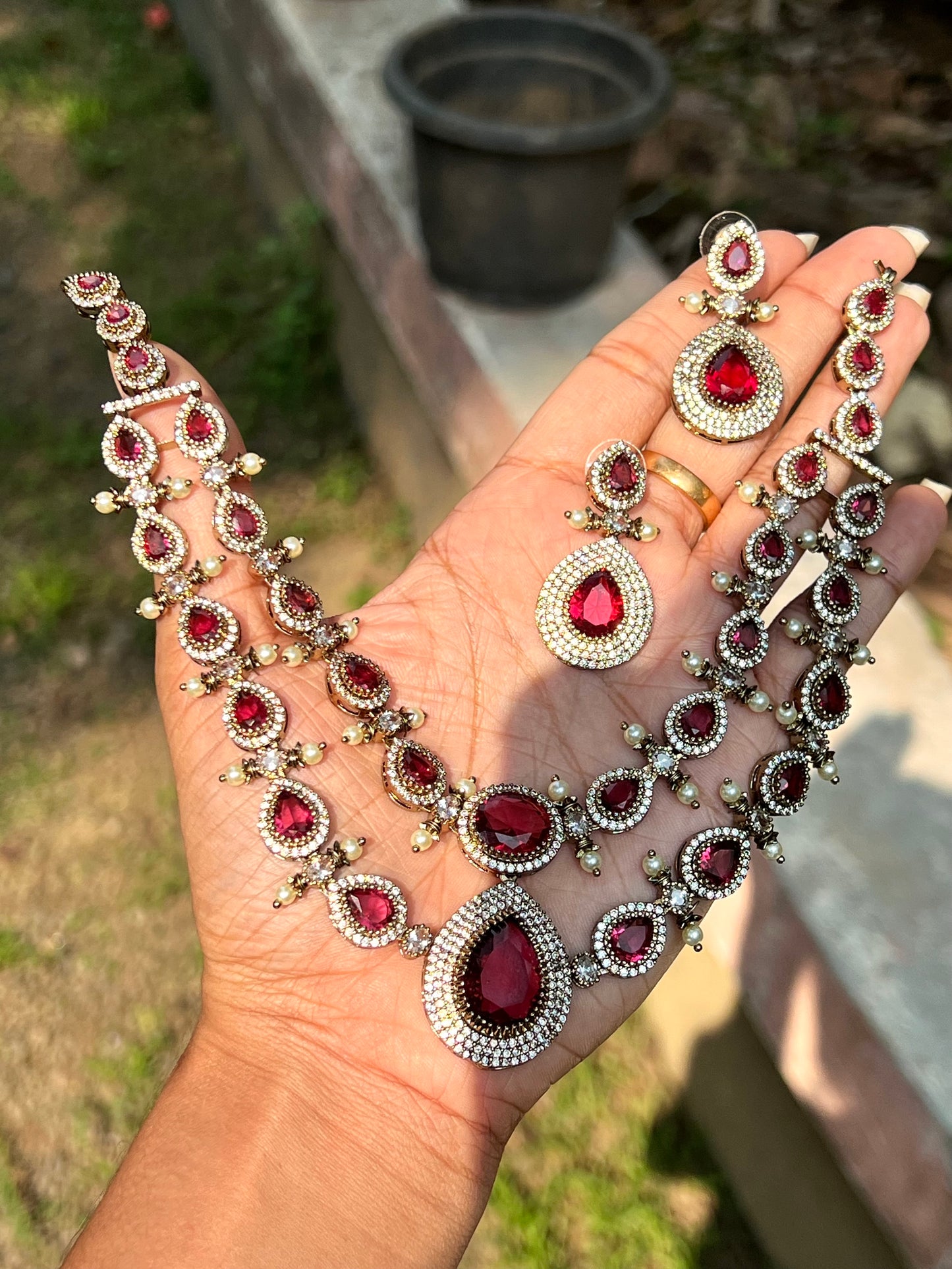 Premium Victorian 2 layer necklace product code 1127