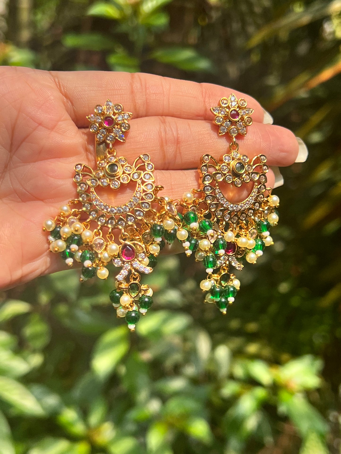 Premium Jadu pearl having earrings product code 1133