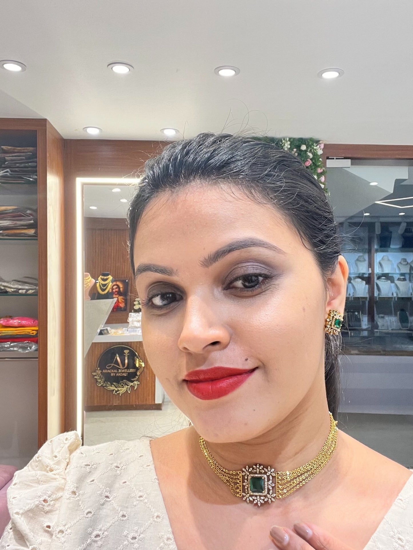Premium designer choker set with ring product code 89