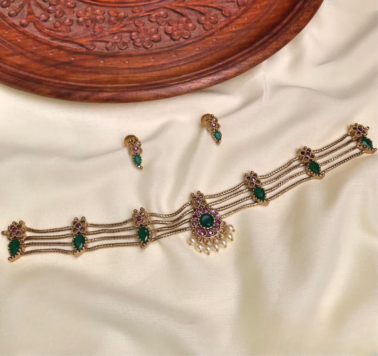 Premium Kerala traditional trending choker set product code 873