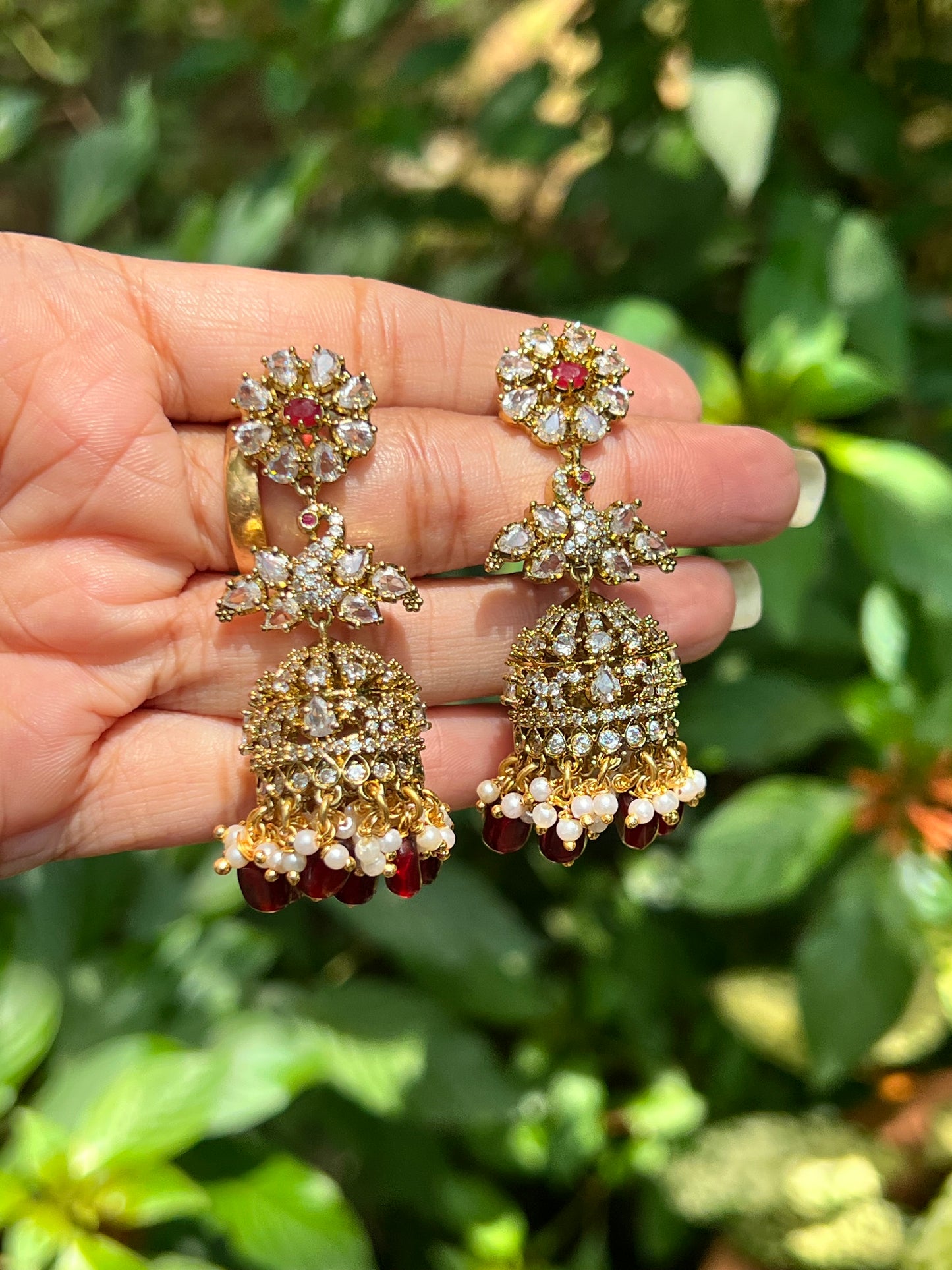 Premium ad peacock jhumka product code 1259