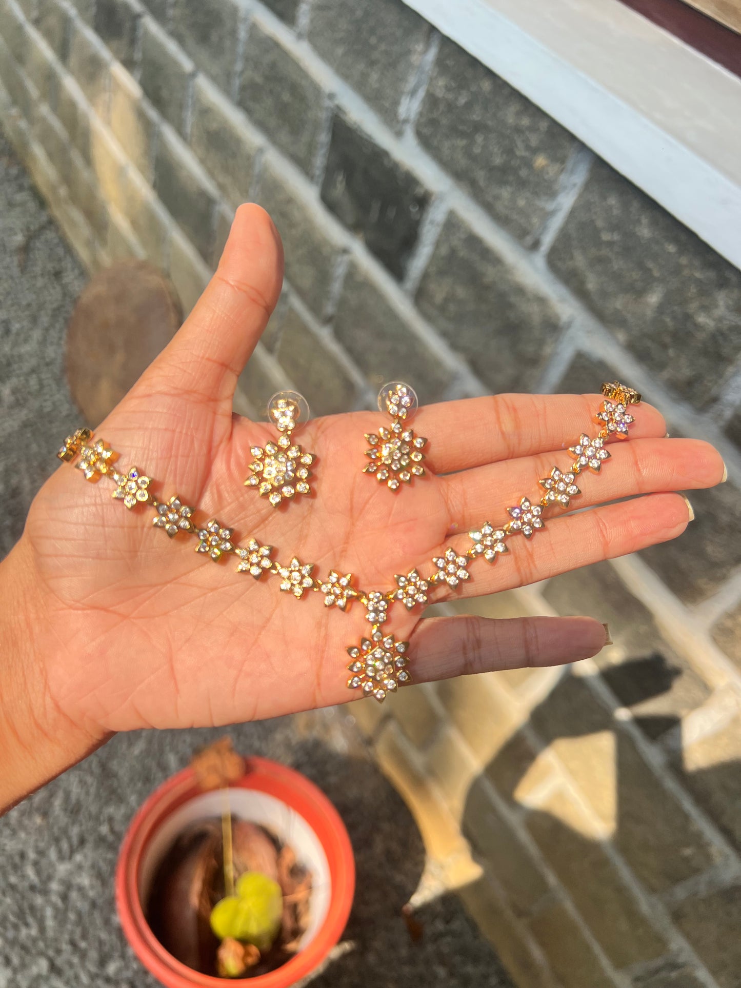 Premium trending star necklace set product code D173