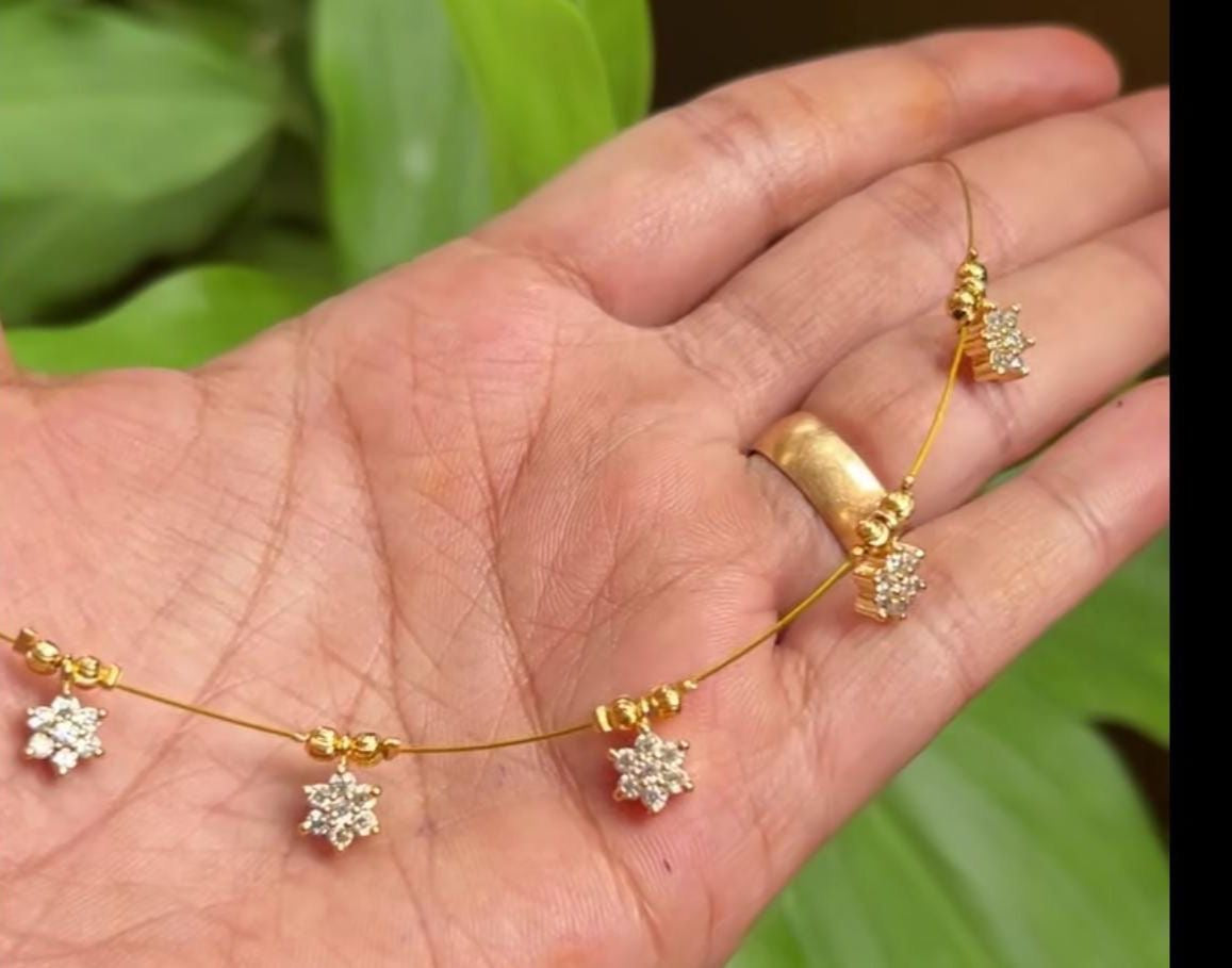 Invisible premium trending ad lotus necklace product code 895