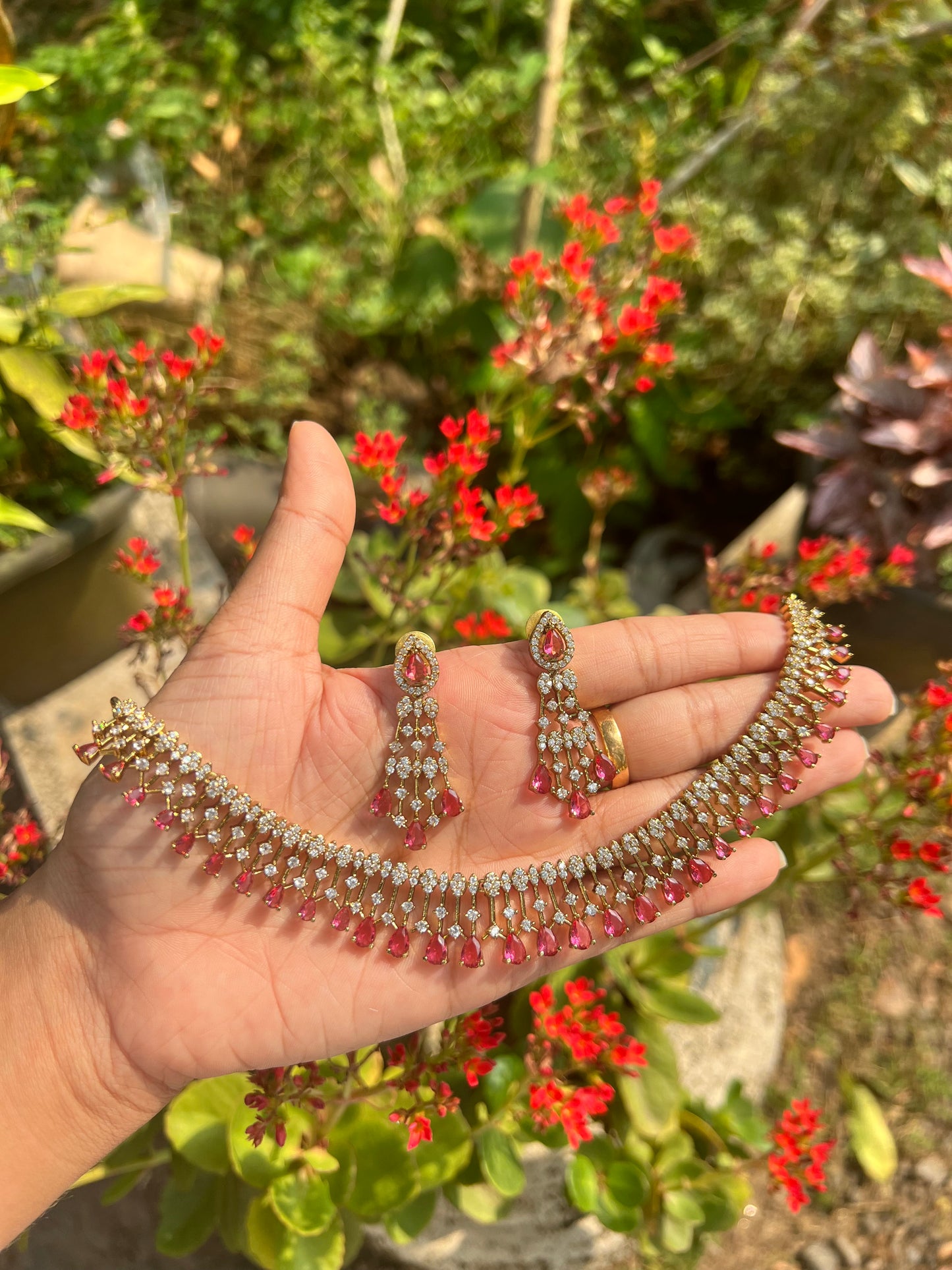 Premium beautiful raindrops ad necklace product code 985