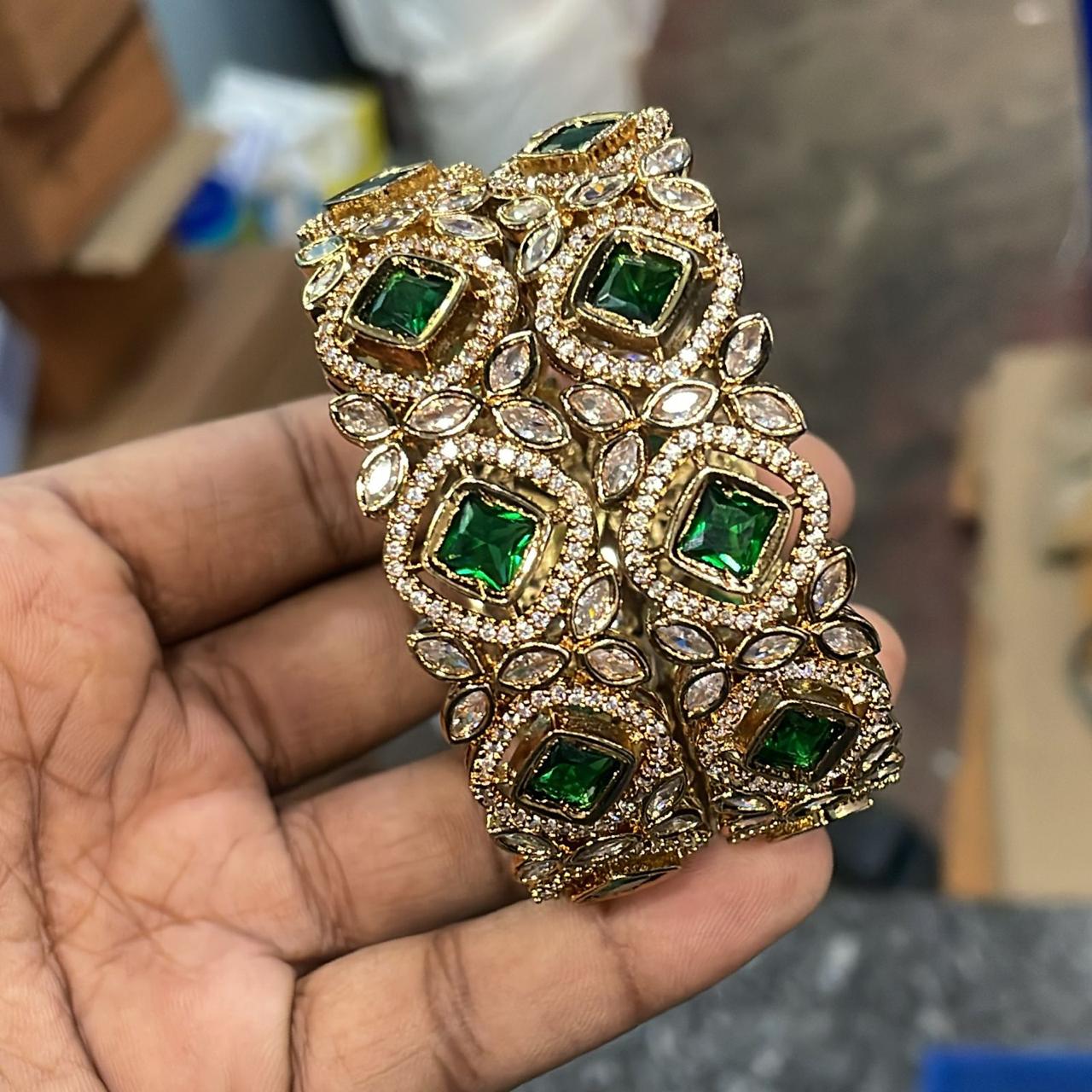 Premium bridal Victorian bangles product code 949