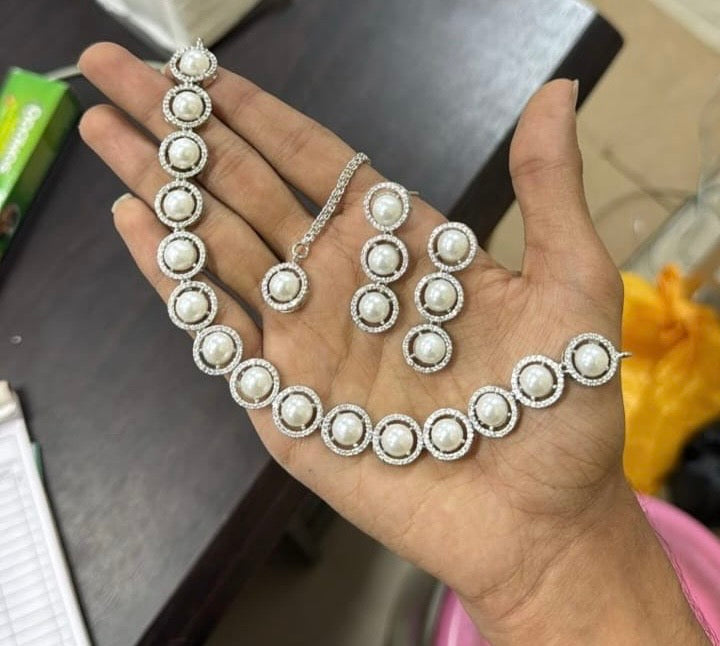 Pearl silver finish set