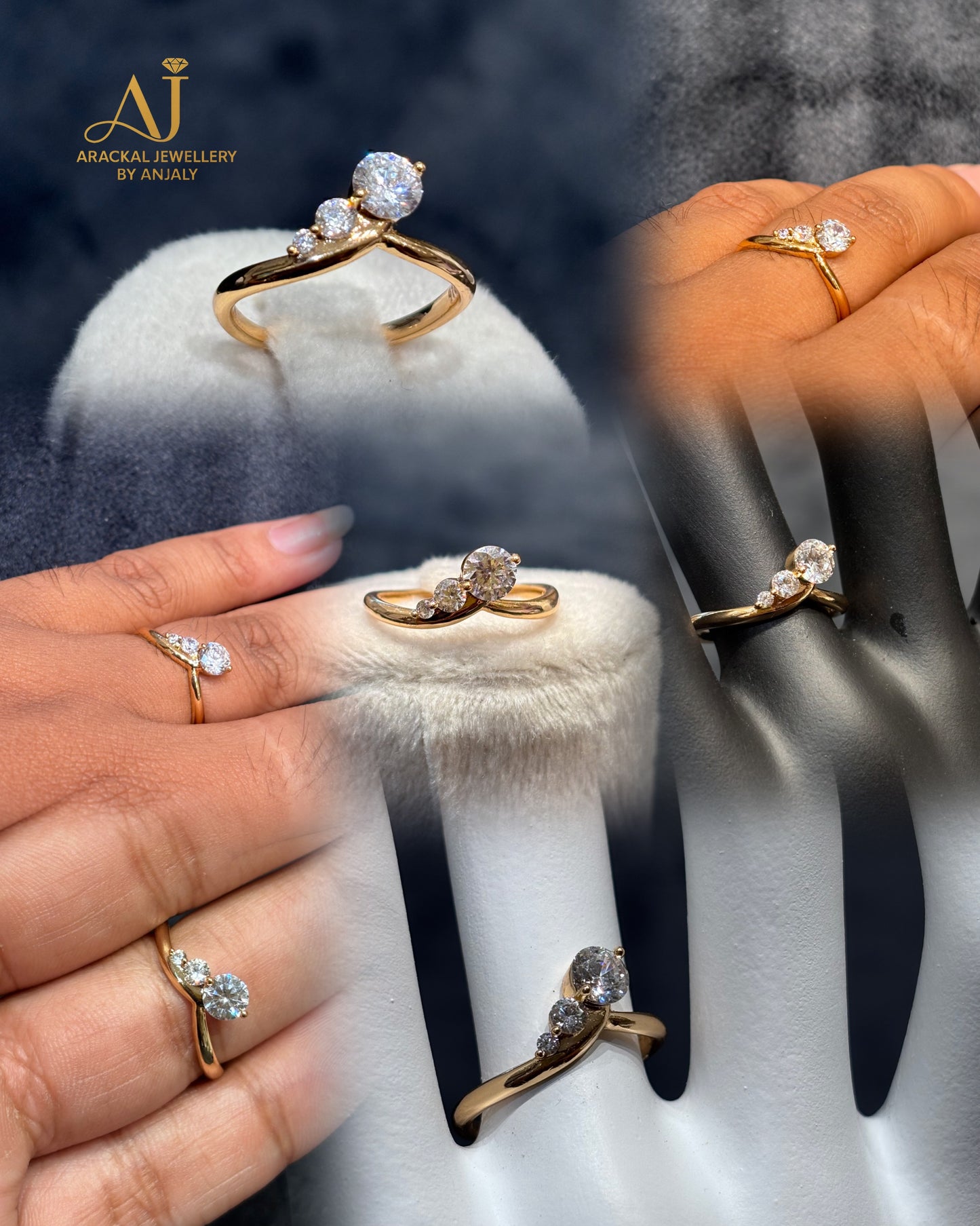 Premium quality 18k gold plated anti tarnish rings product code R08