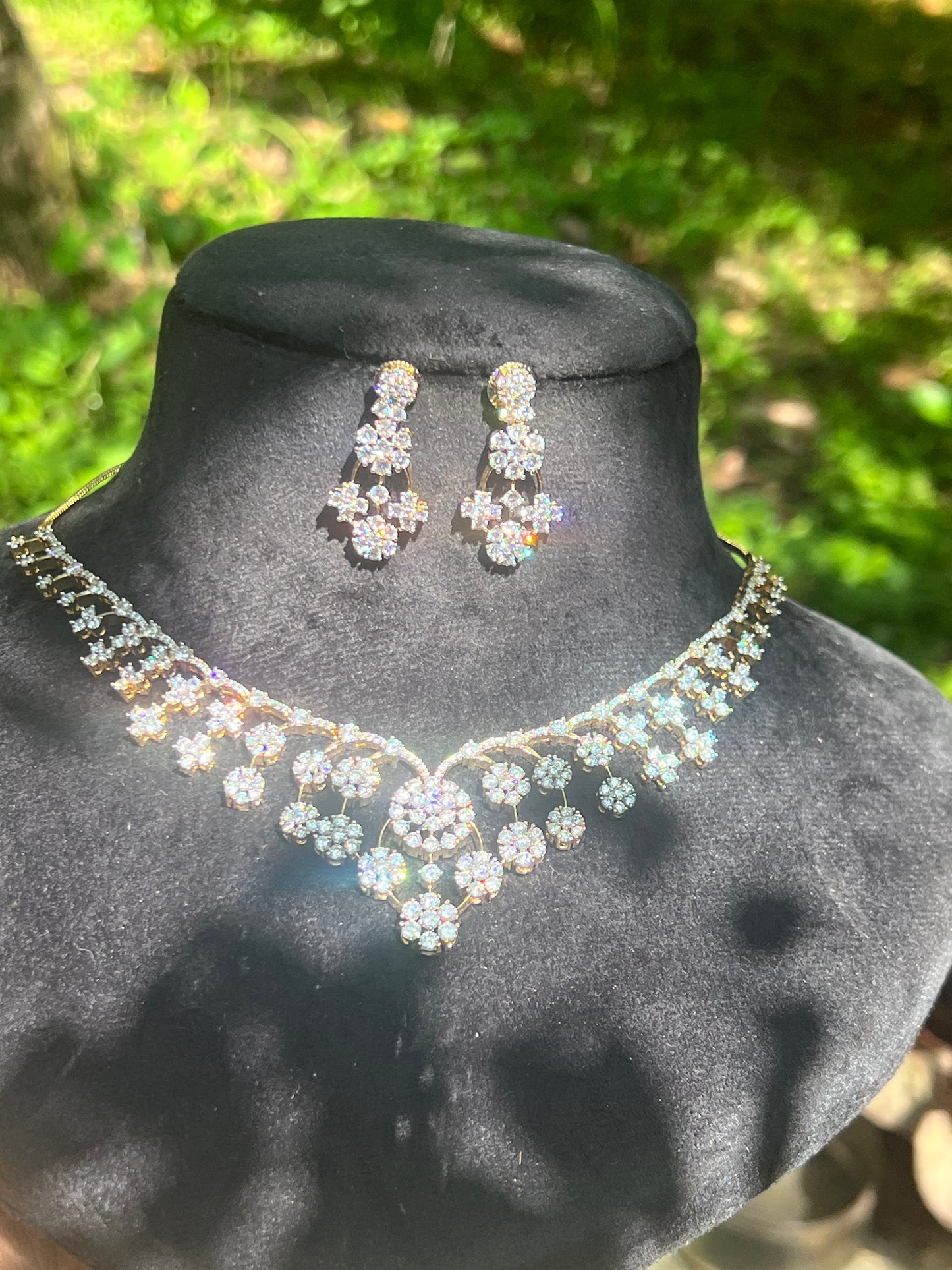 Premium daimond finish bridal necklace product code 58