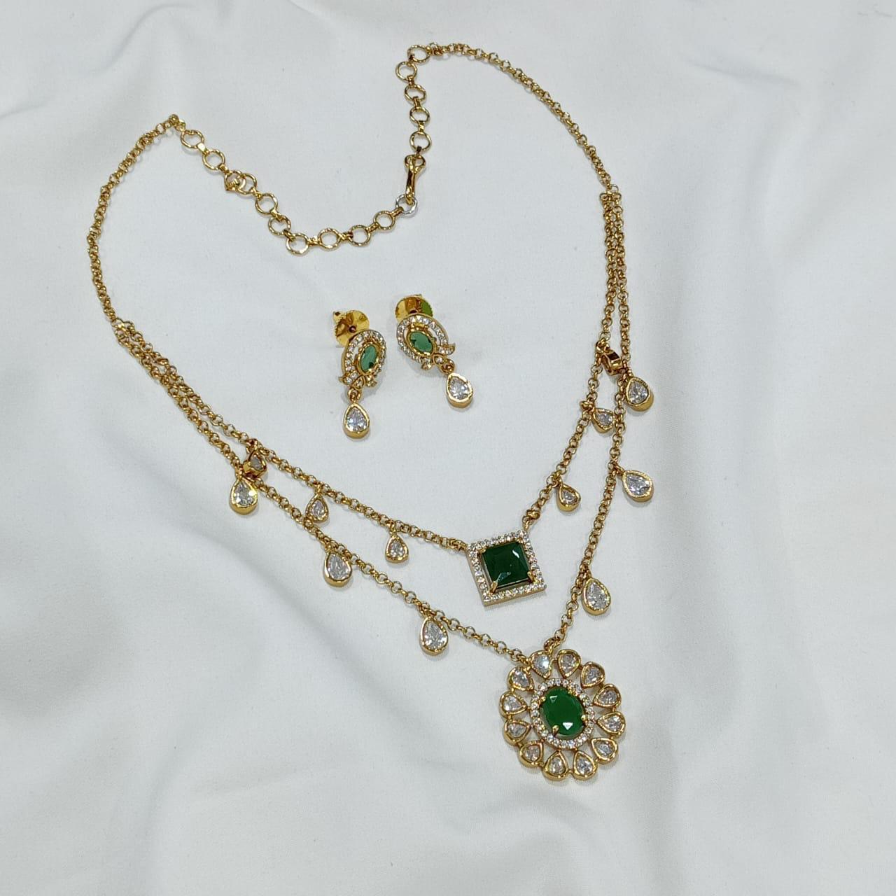 Premium ad 2 layer necklace product Code 1209
