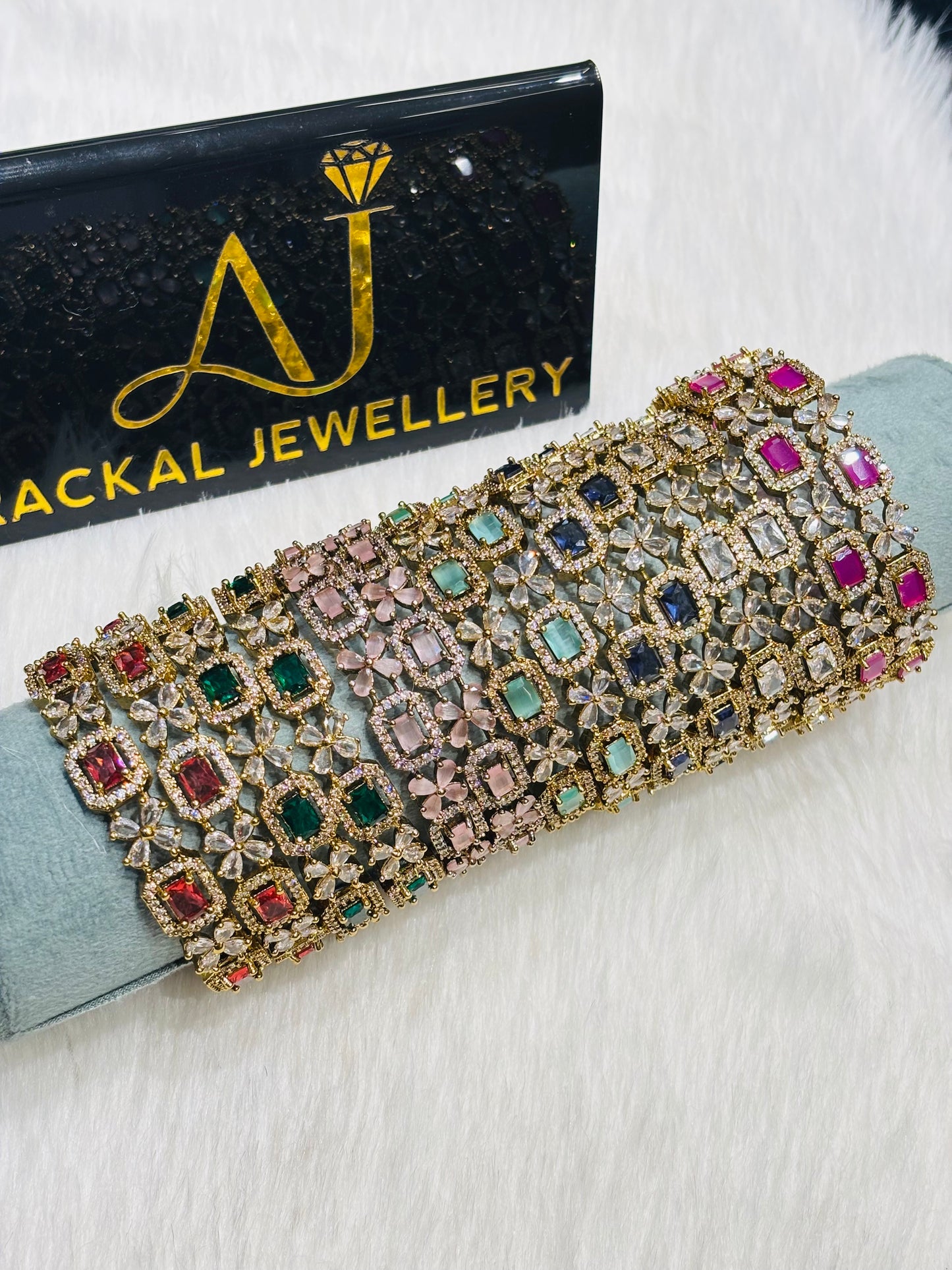 Trending Floral ad bangles(set of 2) product code 975