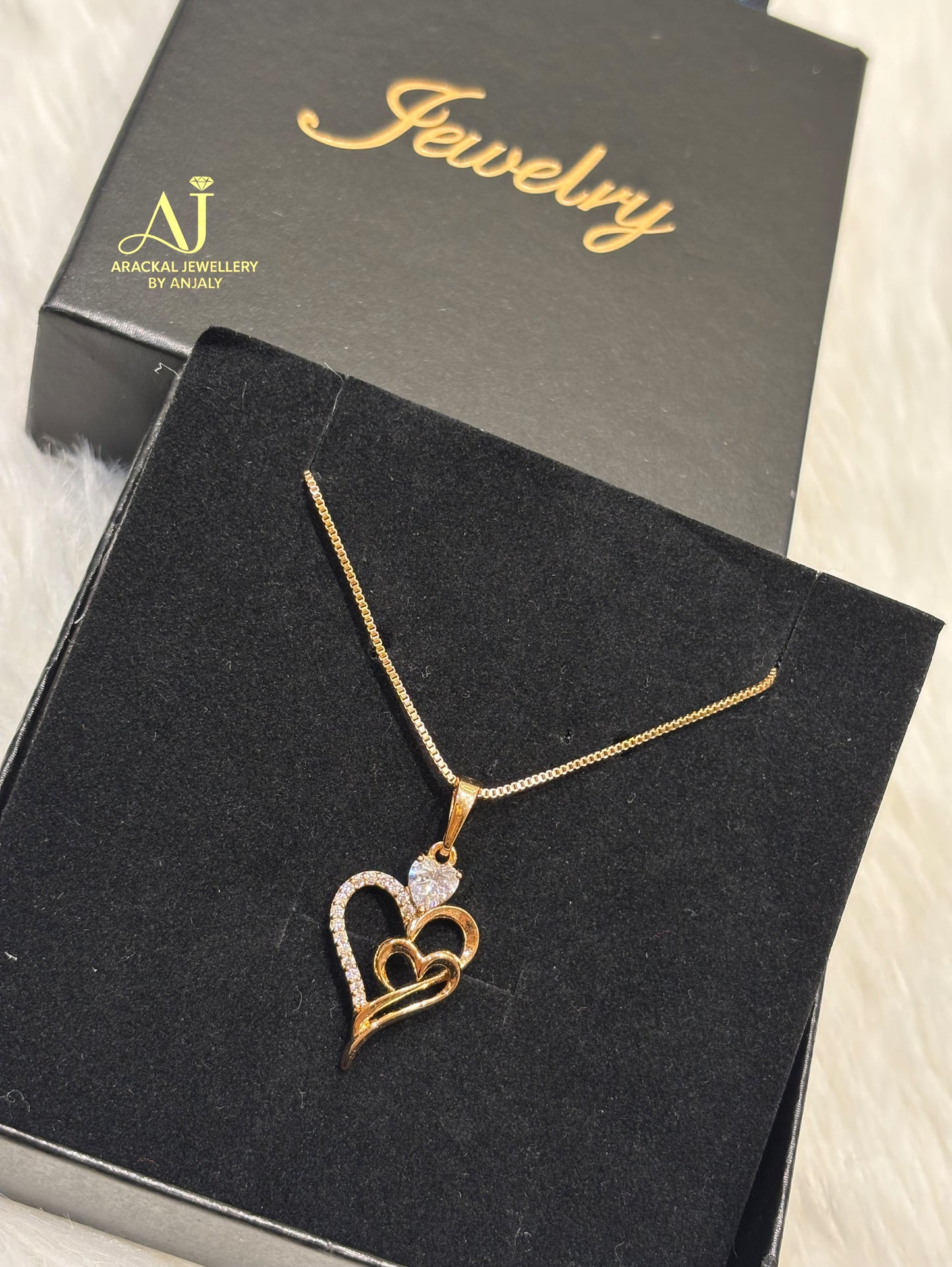 Premium 18k gold plated cz pendant chain product code N20