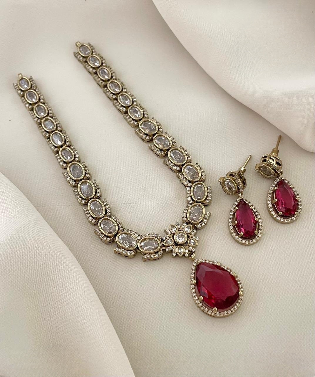 Premium jadau Kundan ad necklace product code 796