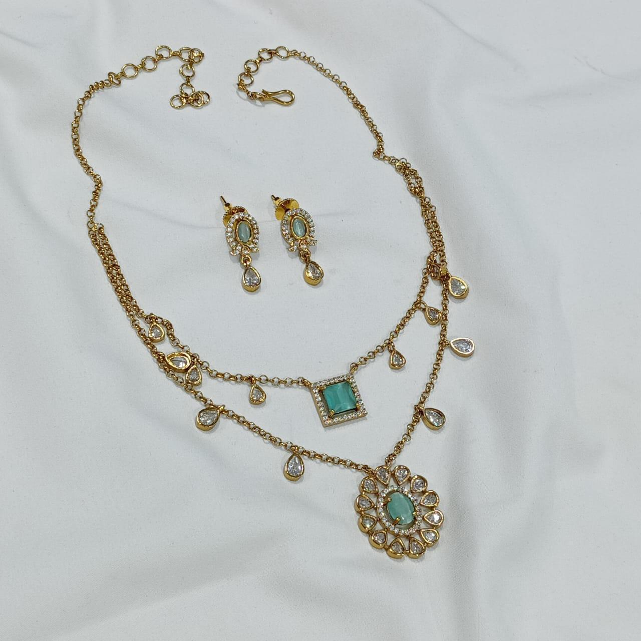 Premium ad 2 layer necklace product Code 1209