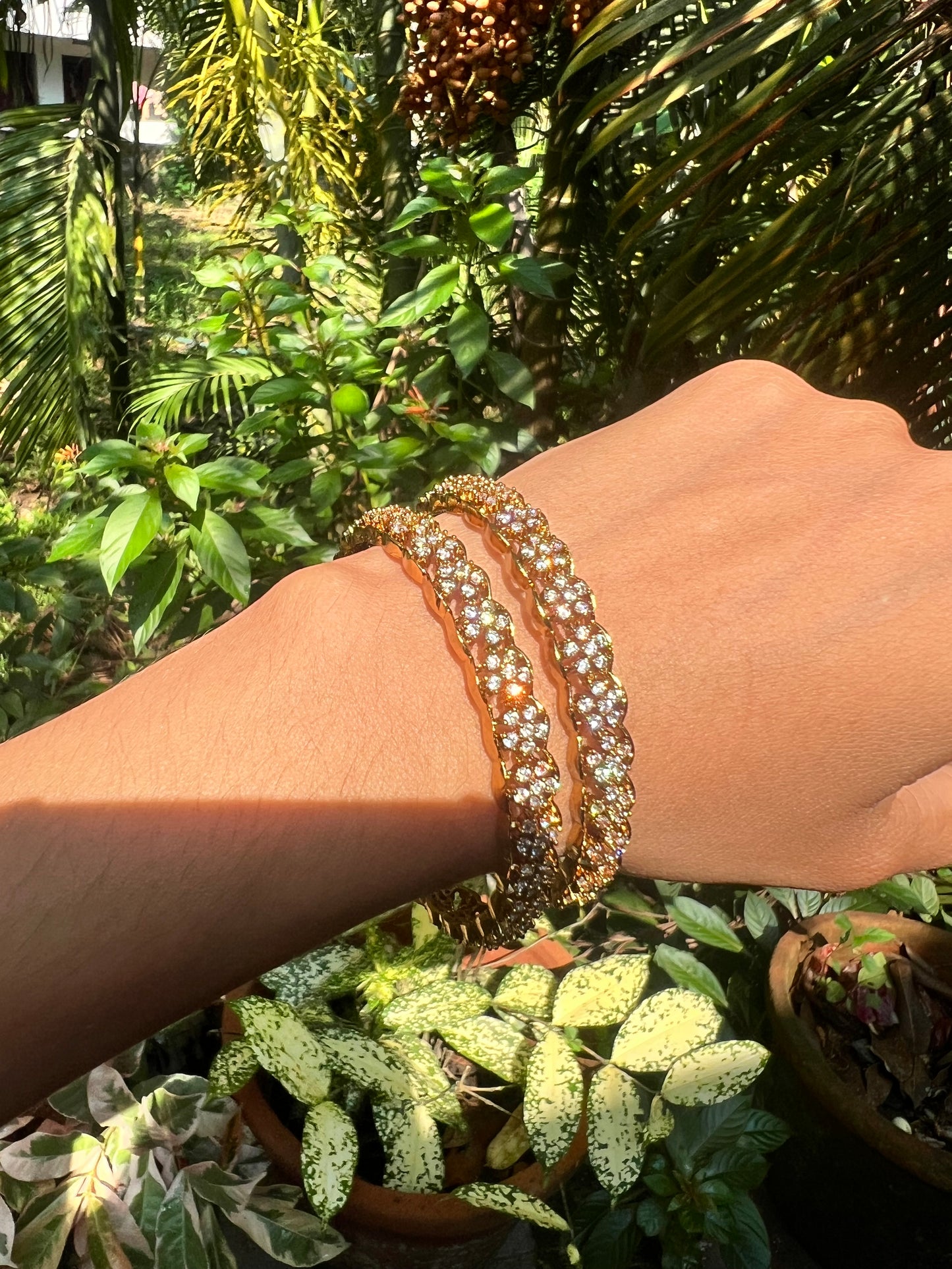 Premium ad floral bangles set of 2 product code 1054