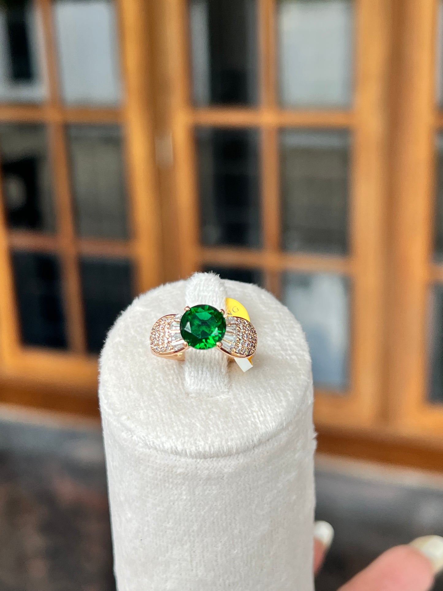 Premium Anti tarnish 18k gold plated Cz rings product code R03