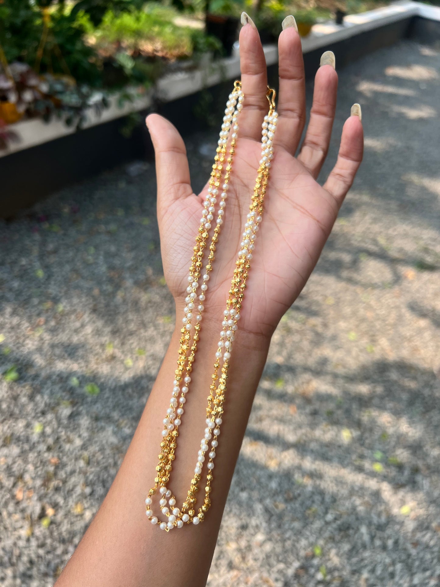 Premium trending pearl Mala product code P25