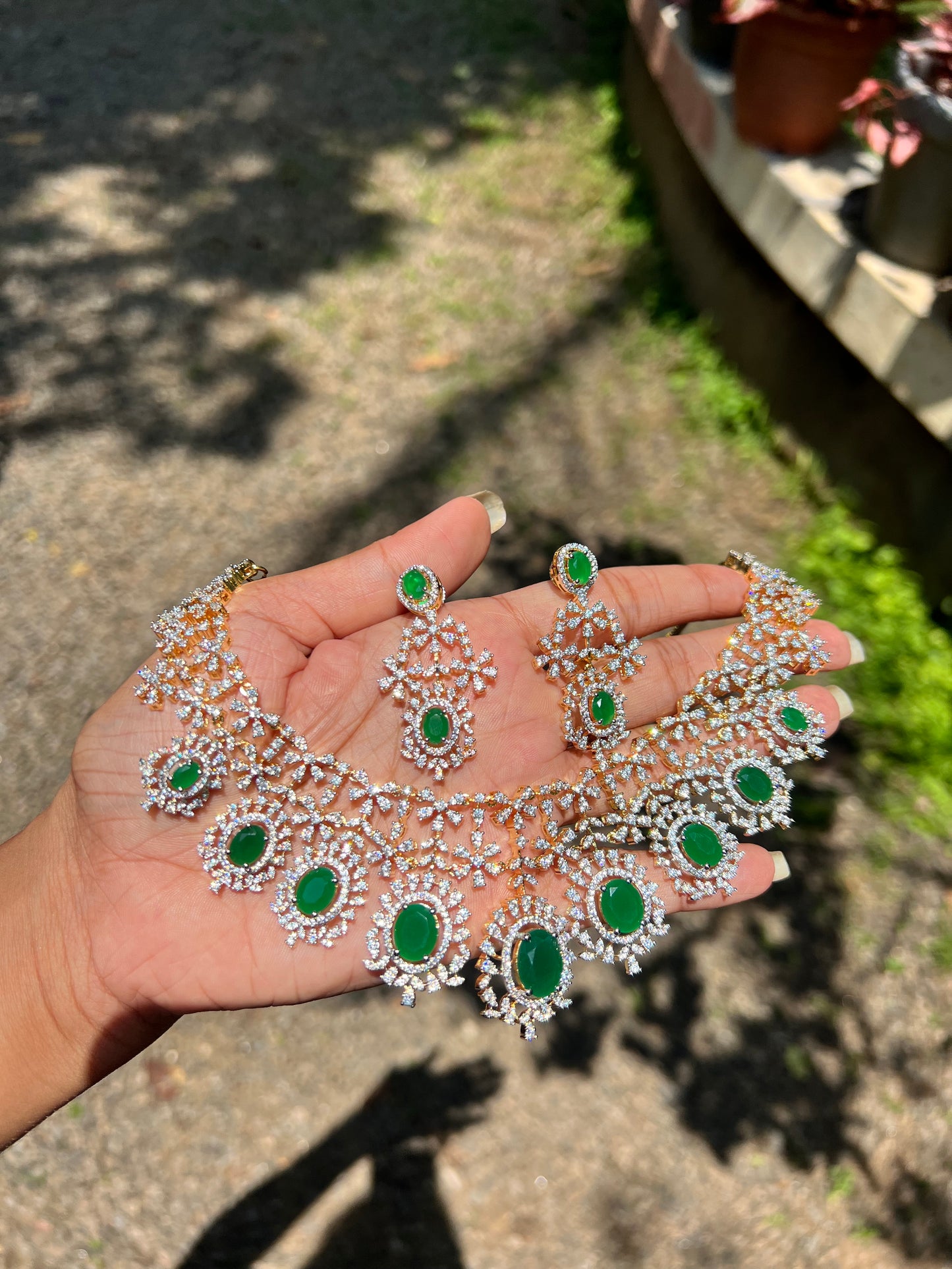 Premium daimond finish bridal necklace product code 172