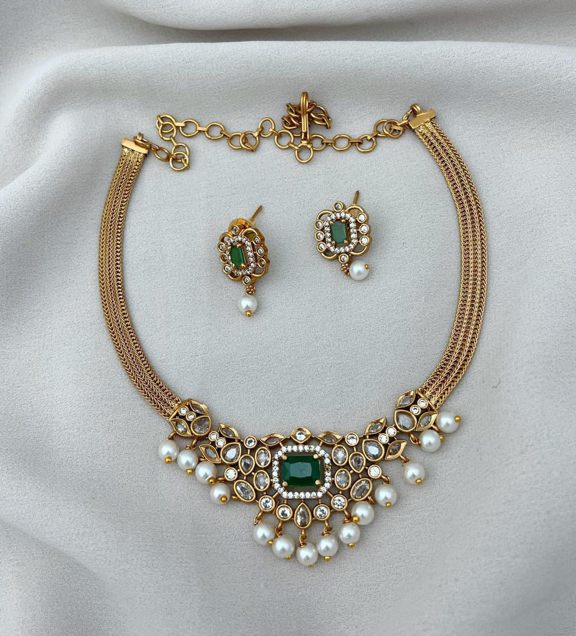 Stunning ad Kundan necklace product code 852