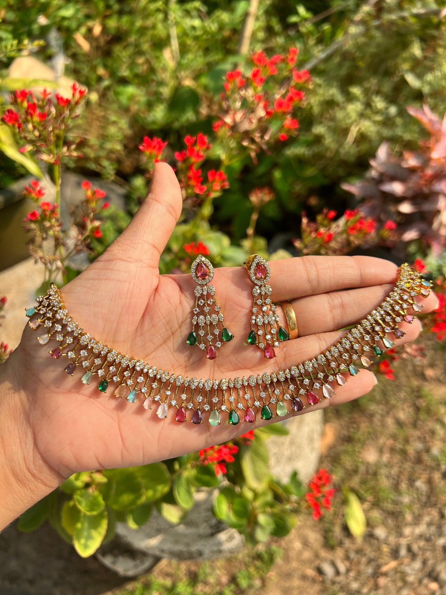 Premium beautiful raindrops ad necklace product code 985