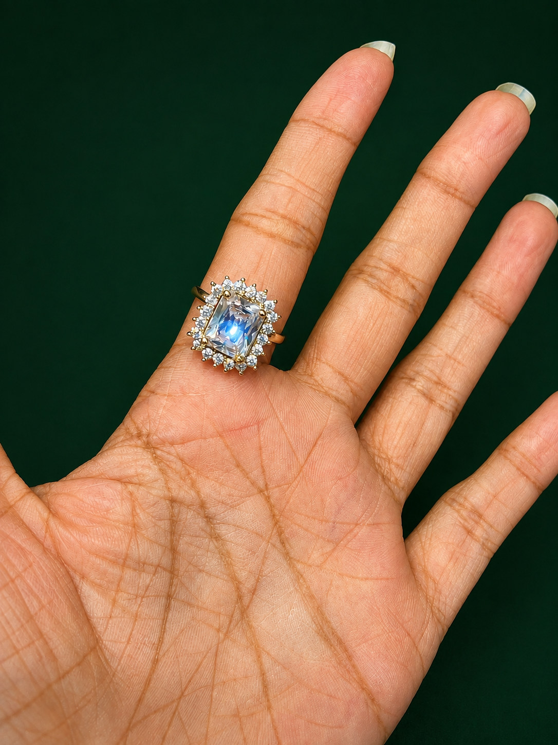Premium party wear diamond finish adjustable ring product code R68