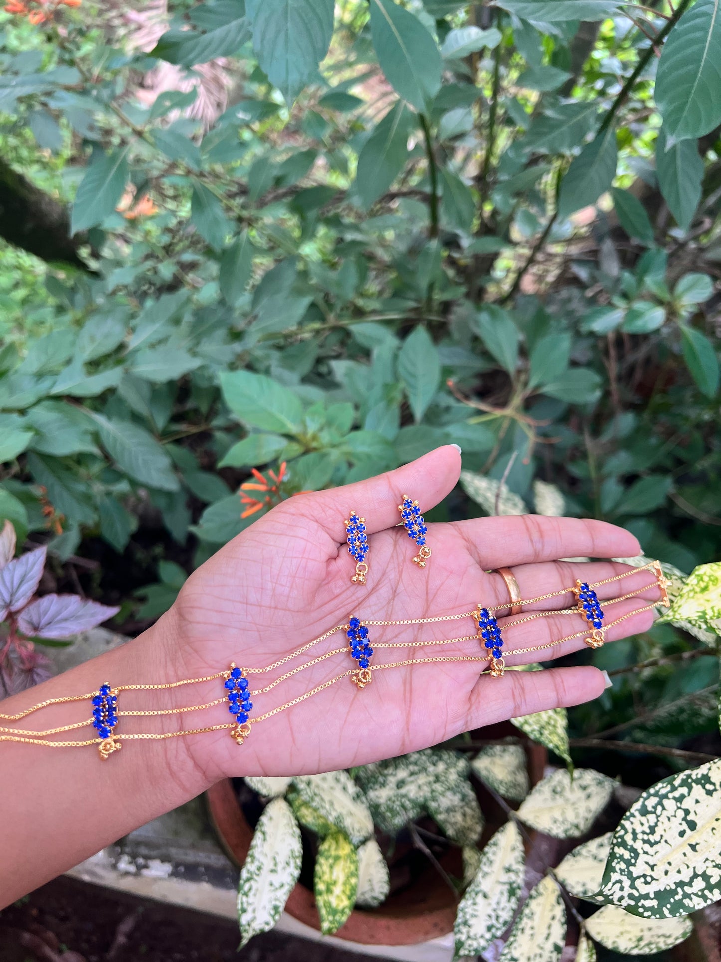 Premium gold plated 3layer choker set product code 98