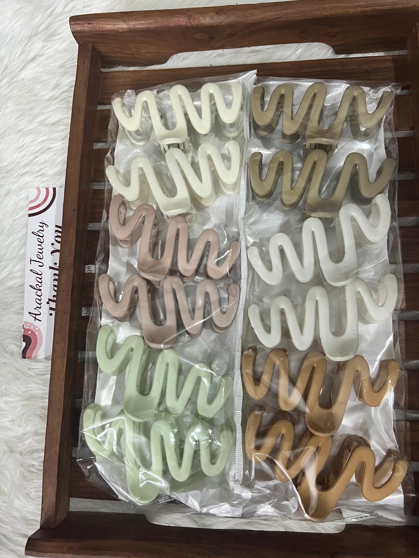 Stylish big zigzag hair claw clips product code 1017