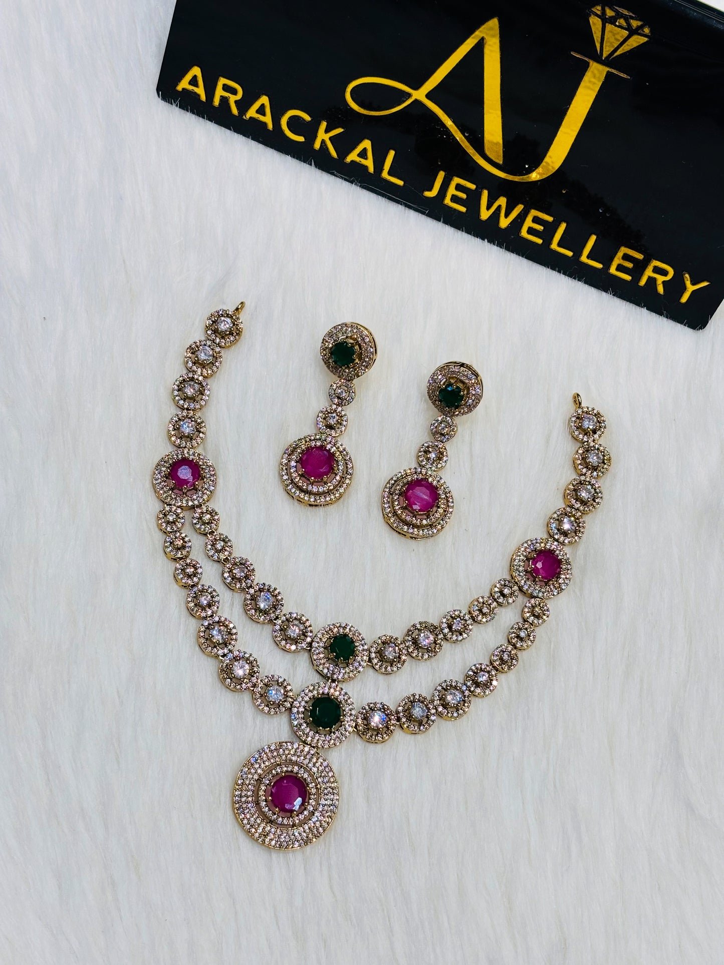 Premium 2 layer ad bridal necklace product code N245
