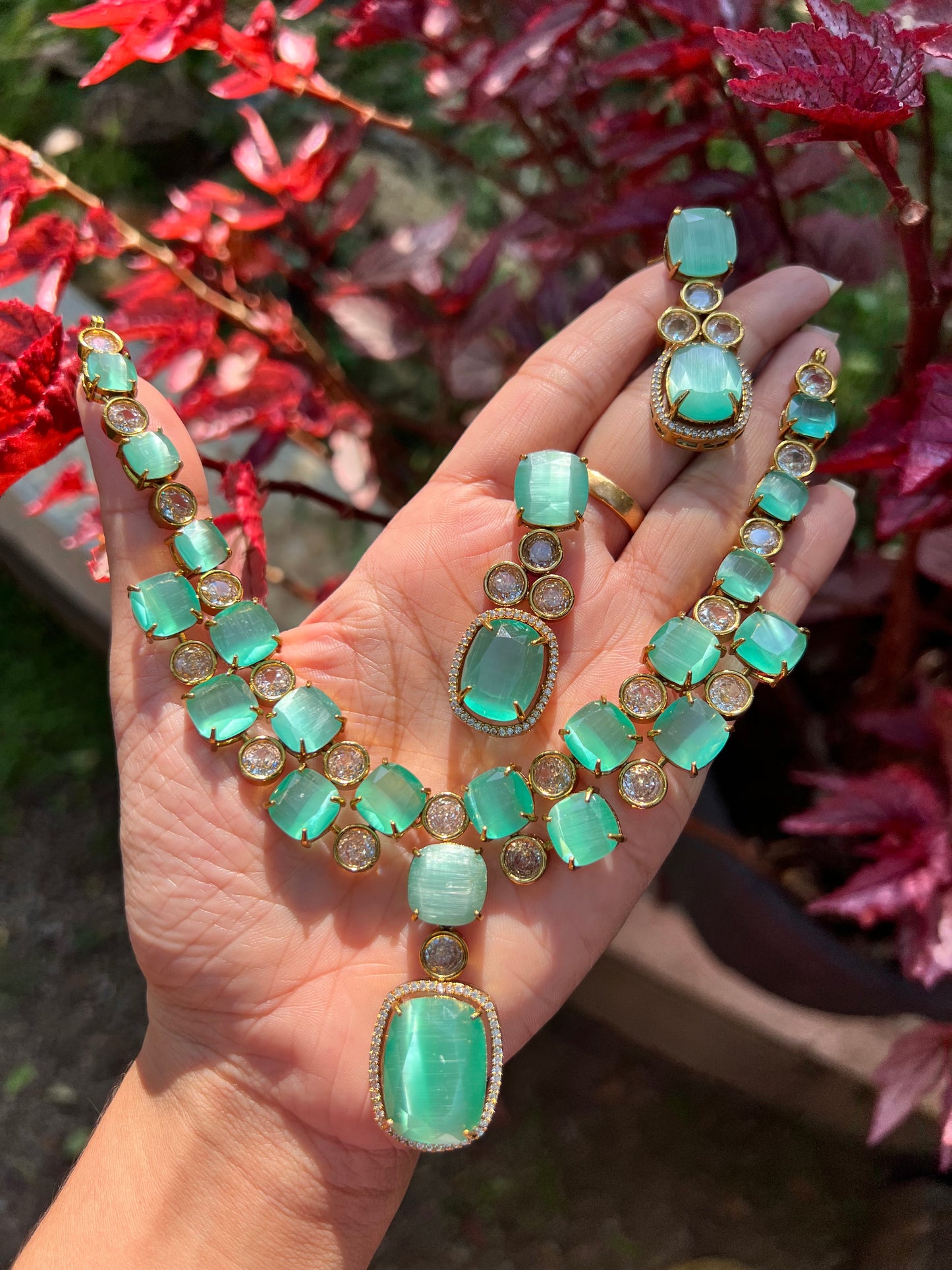 Premium 2 layer ad jadu Kundan necklace product code 925