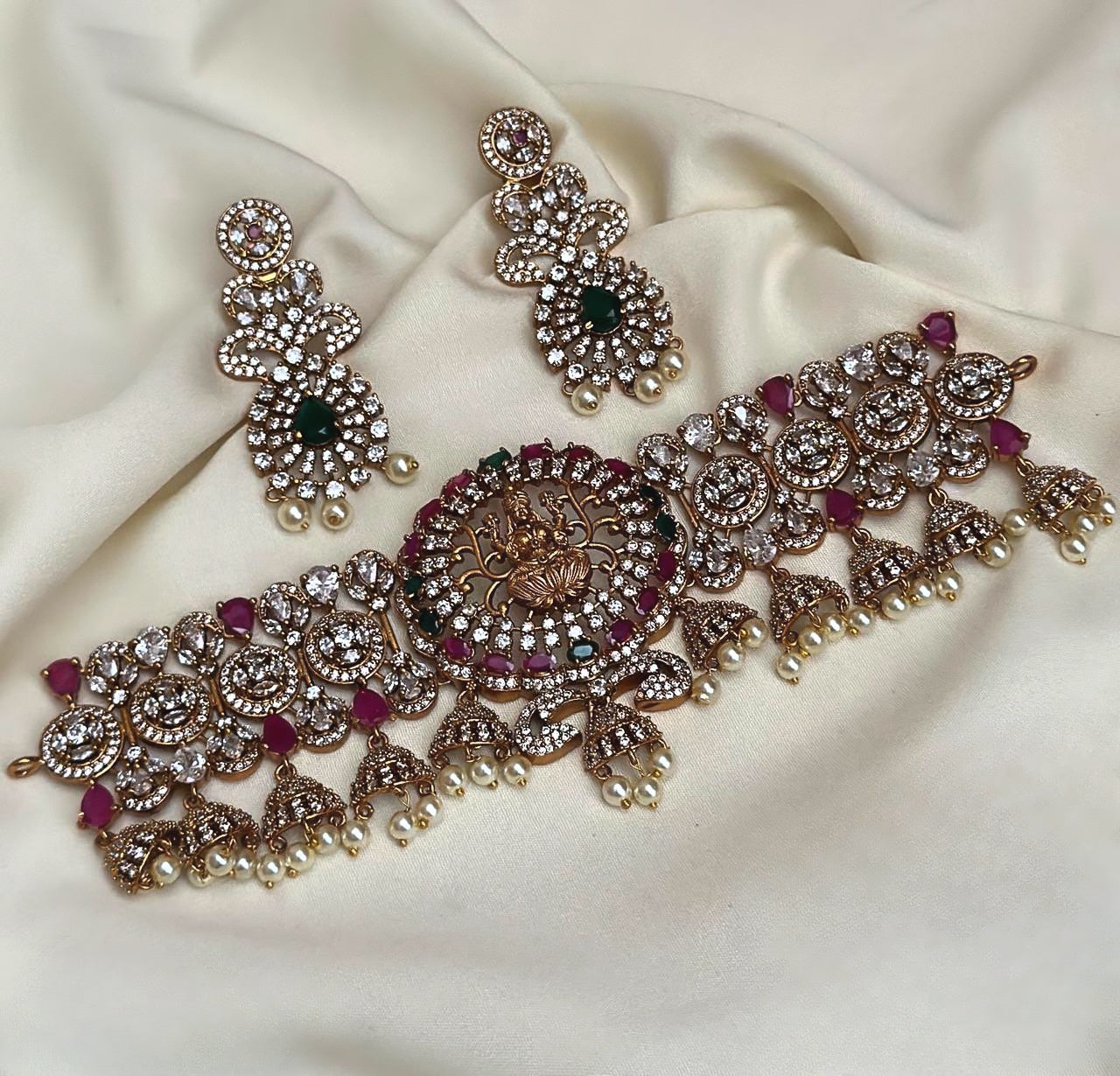 Designer premium Lakshmi ad necklace product code 920
