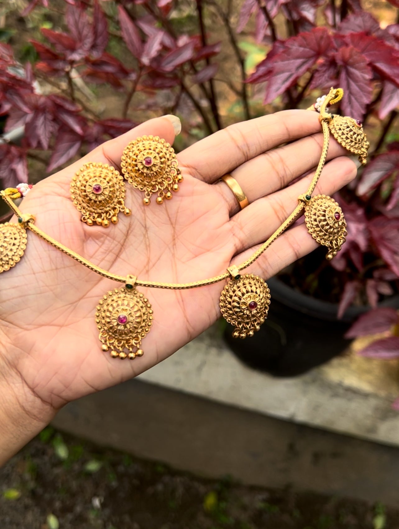 Vishu arrival traditional necklace product code 1119