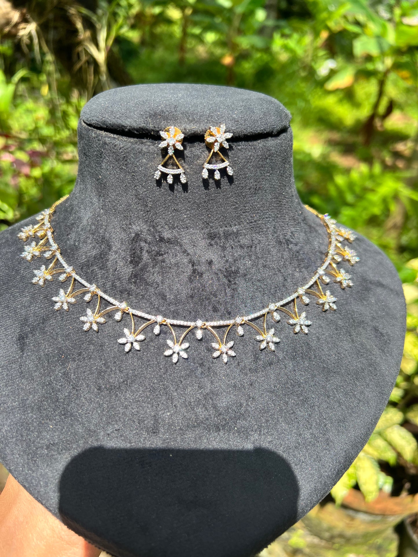 Premium real lookalike daimond replica bridal necklace product code N176