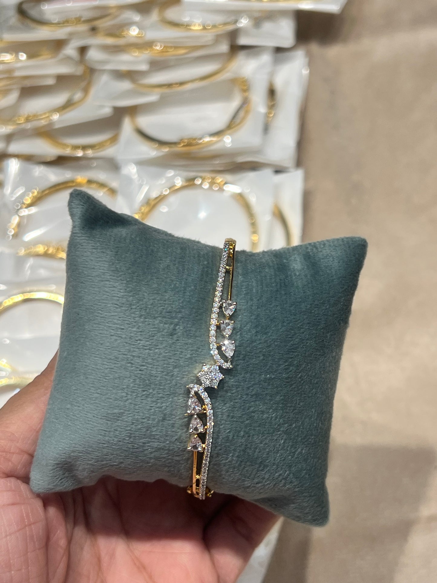Premium diamond finish party wear openable bracelet product code B14