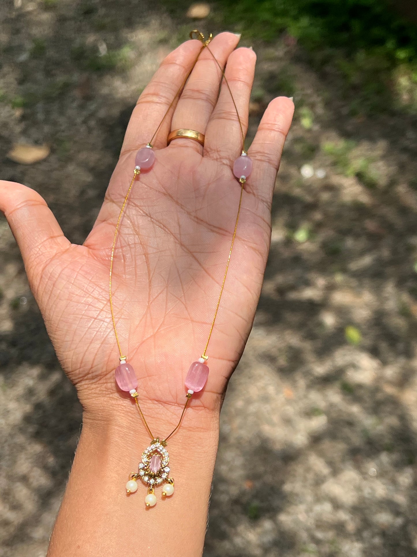 Invisible ad long necklace product code 142