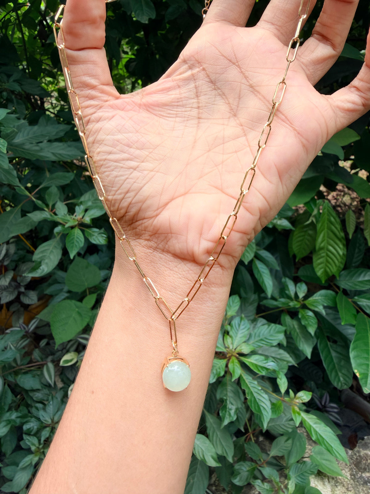 Premium stainless steel precious stone necklace Product code AT44