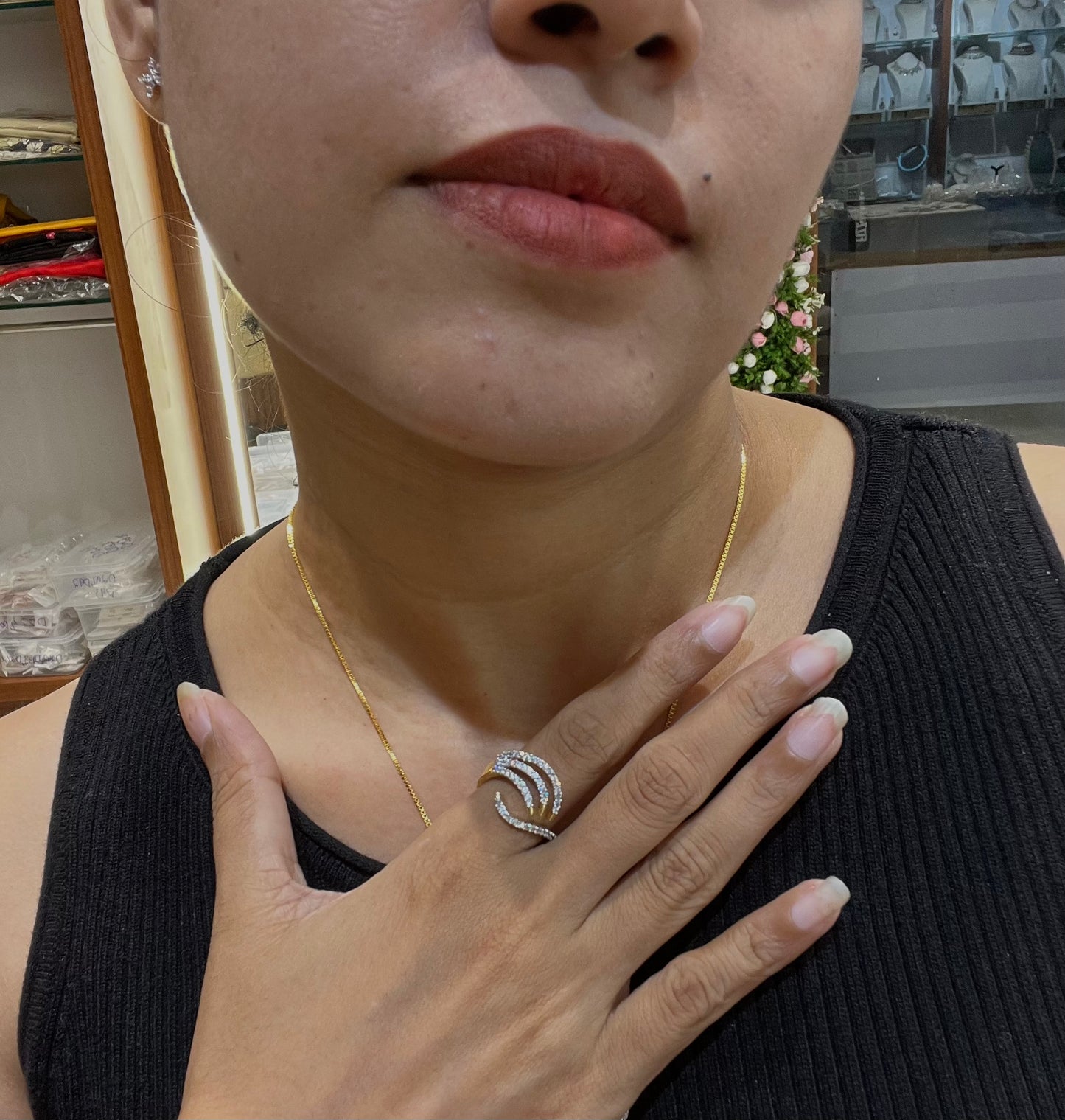 Premium diamond finish statement ring product code R67