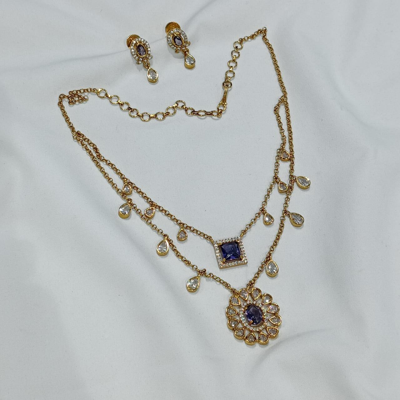 Premium ad 2 layer necklace product Code 1209