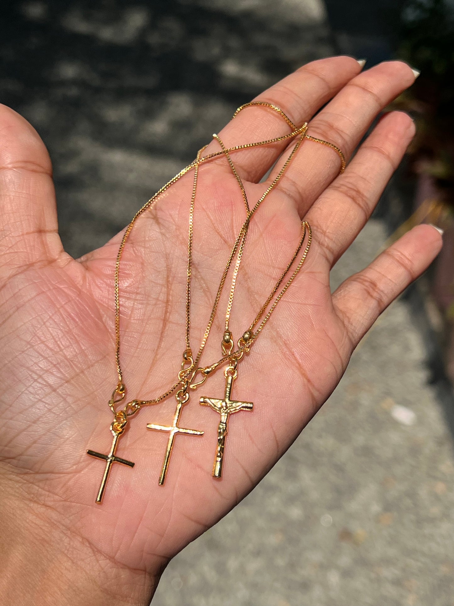 Daily wear gold plated cross pendant chain product code G17