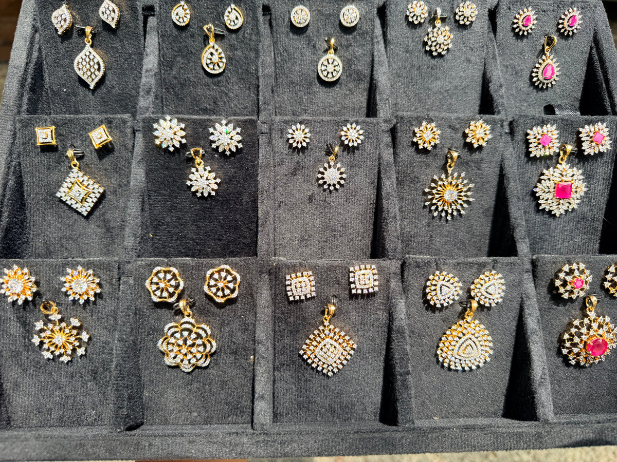 Premium party wear pendant set product code D415