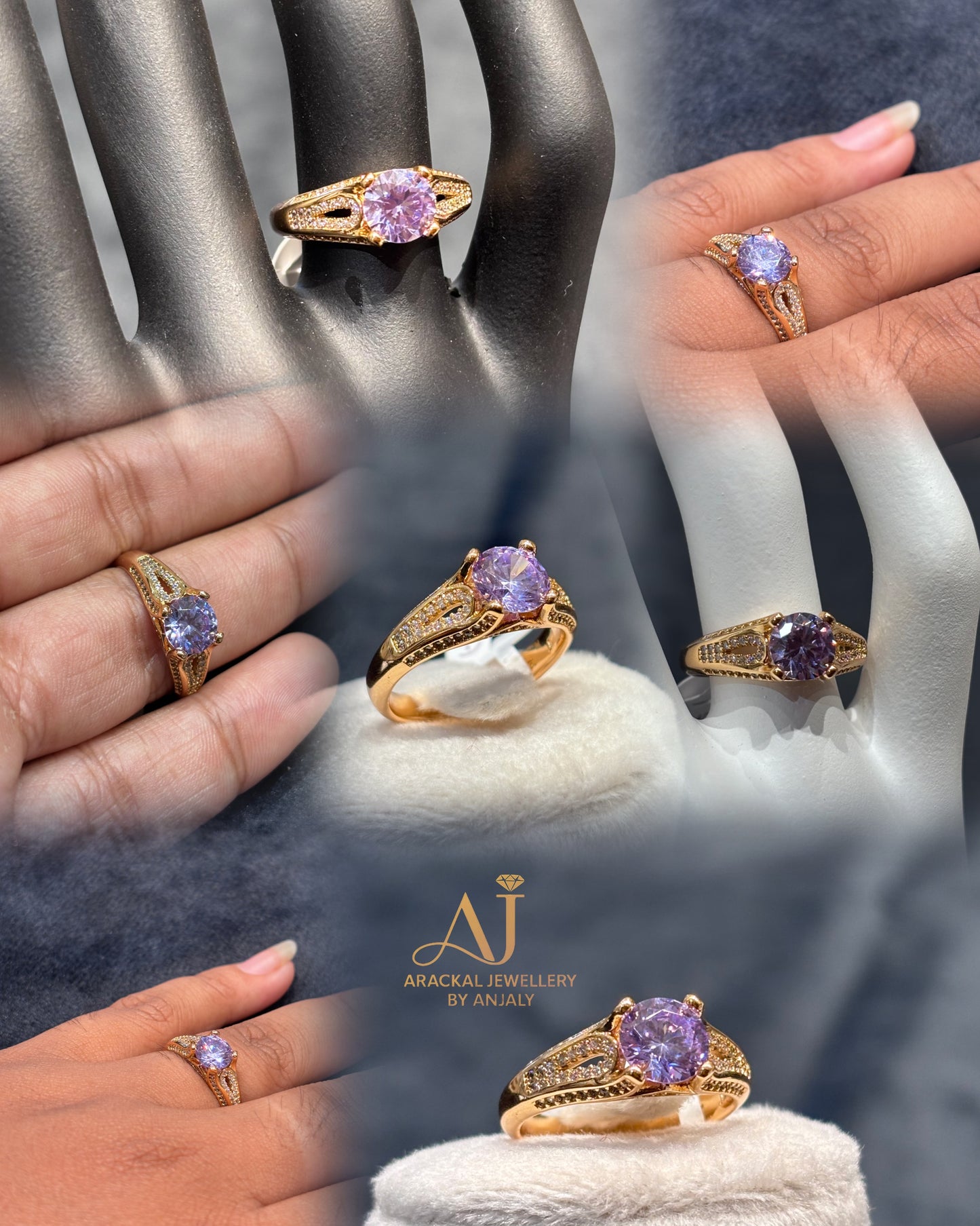 Premium quality 18k gold plated anti tarnish rings product code R08