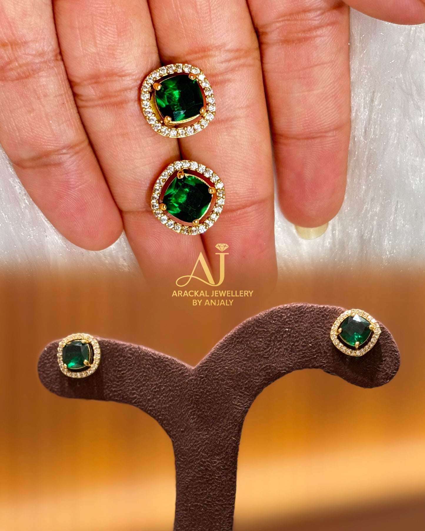 Premium ad emerald green stud product code E52