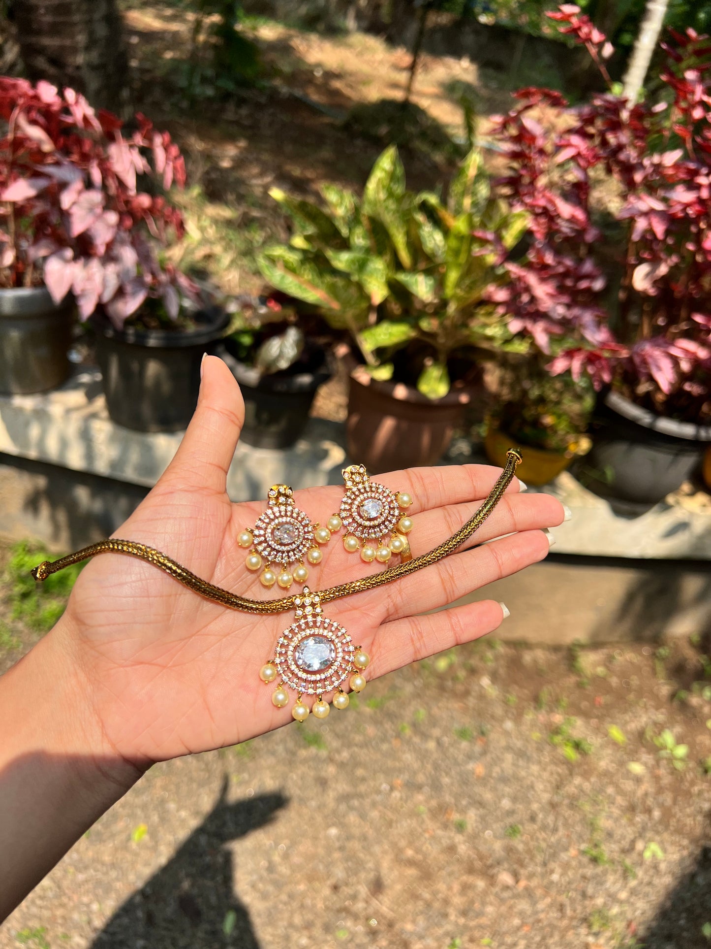 Premium shining like as star pendant chain set product code 662