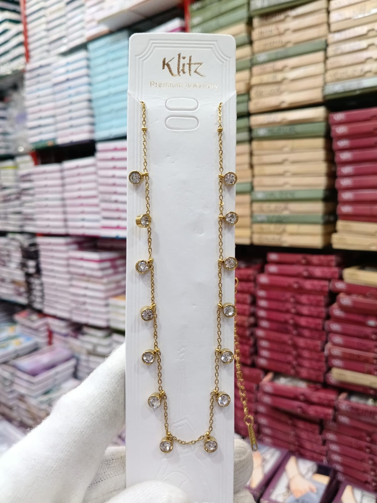 Premium quality anti tarnish daily use new drops charm necklace product code A20