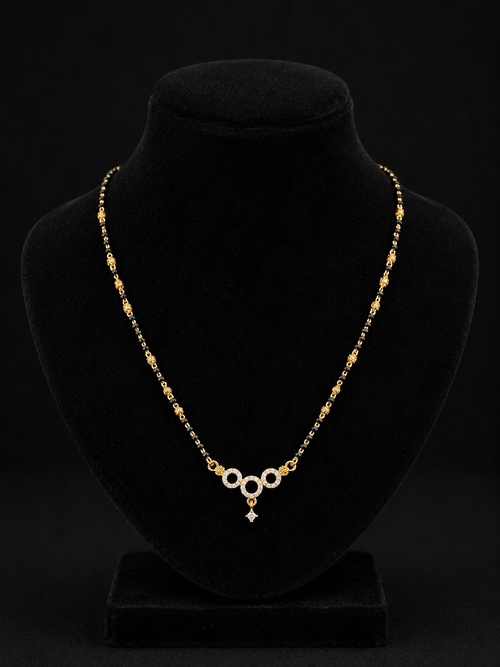 Premium gold plated one layer ad pendant mangalsutra product code G117