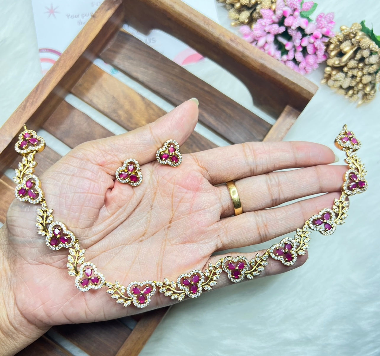 Most popular floral ad necklace product code 80