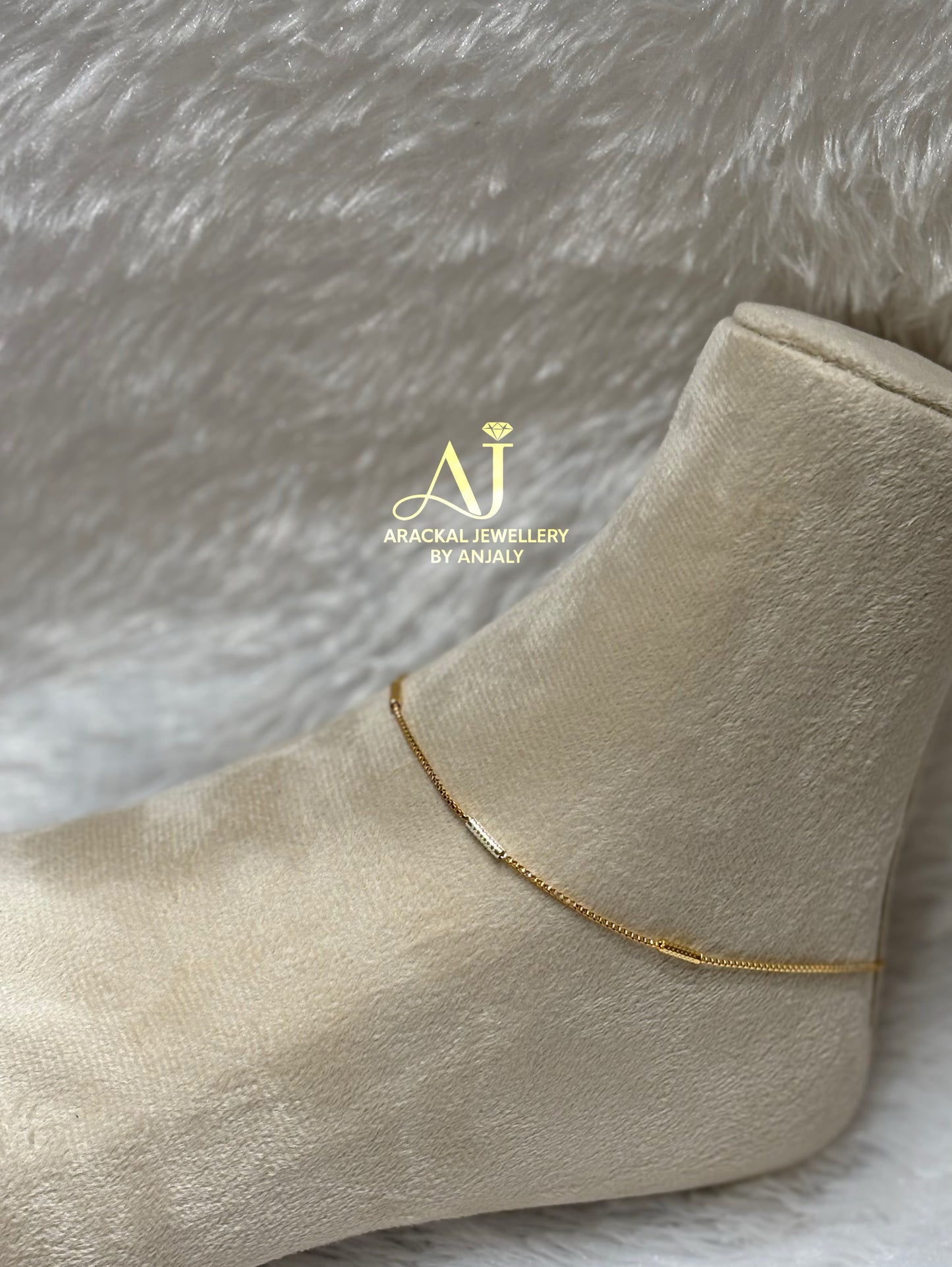 Daily wear gold plated 2tone tube anklets product code A04