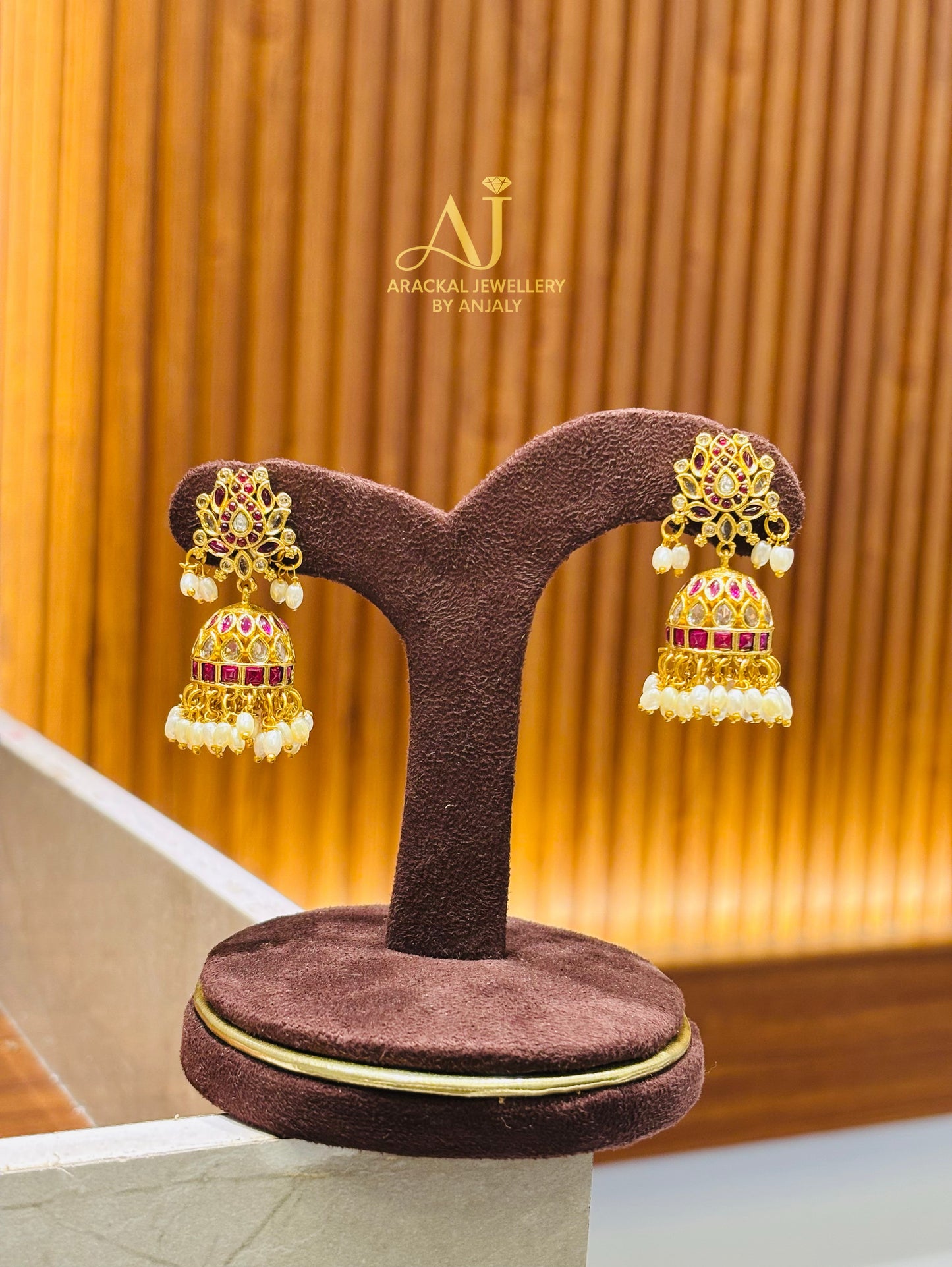 Premium trending lotus jhumka product code E51